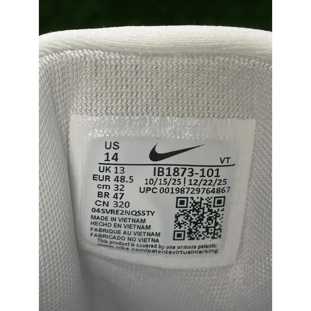 Nike Pegasus 42 IB1873-101 Athletic Sneaker Men's 14 White Mesh Gym Road Running